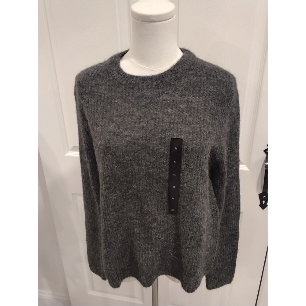 Banana Republic Crew Neck Long Sleeve Knit Sweater Charcoal‎ Gray Medium